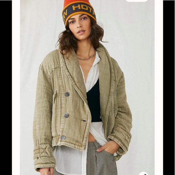 Free People Jackets & Blazers - NWT  Free People Georgia Teddy Jacket size Large Green